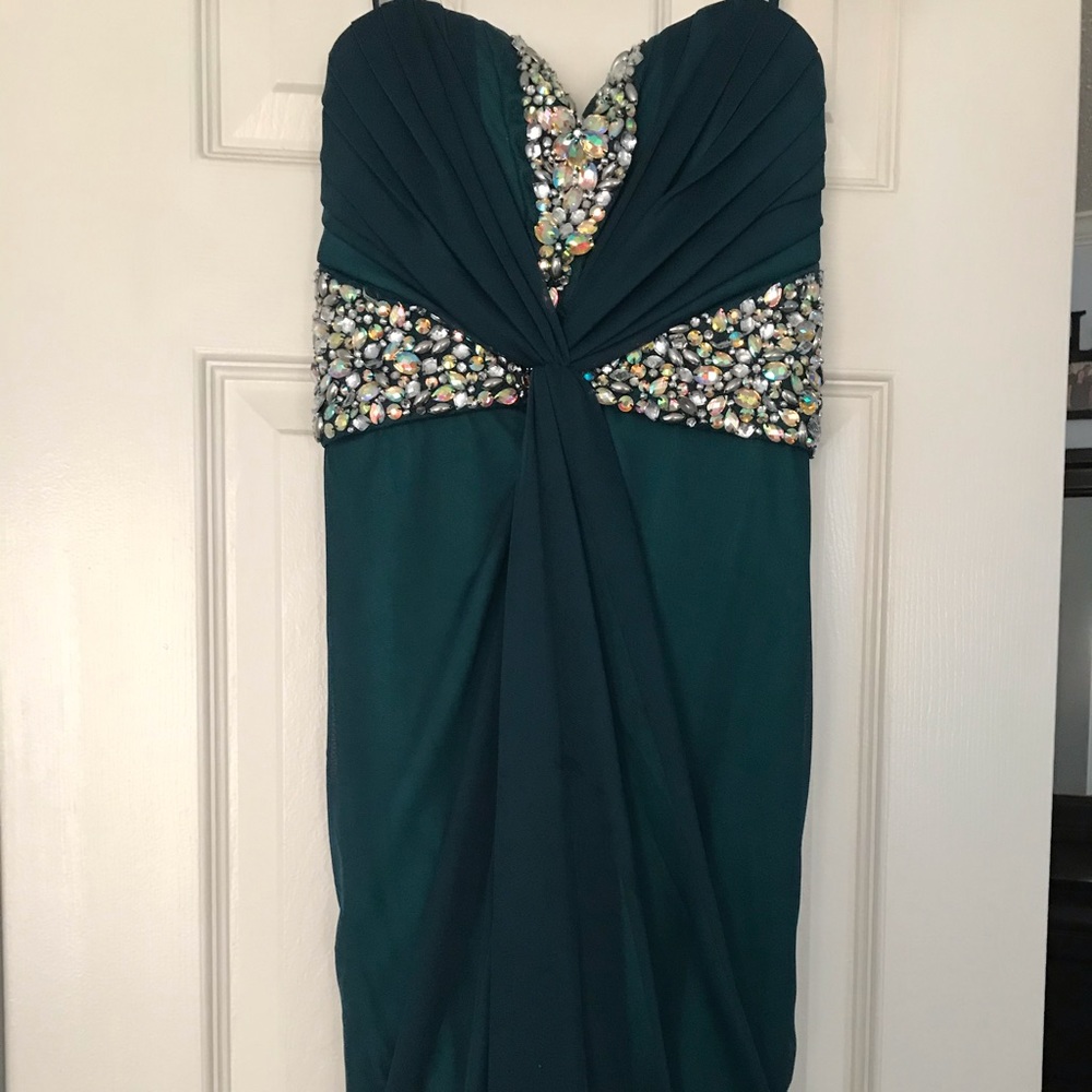 As u Wish Deep Green Dress size L